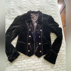 Paige Velvet Military Blazer
